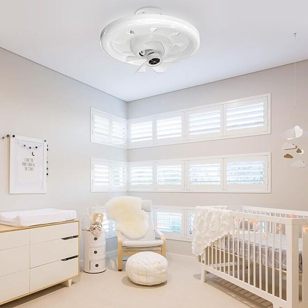Socket Fan Ceiling Fans with Lights, Low Profile  with Remote E26 Socket